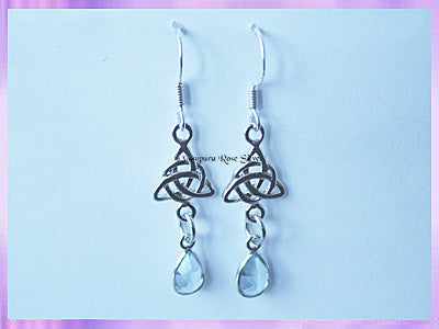 ER3C Triquetra and Blue Topaz Earrings - VRS