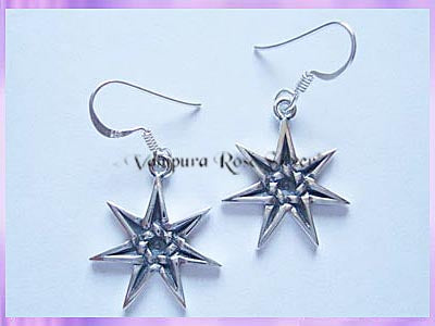 N1502E Faerie/Elven Star Pentacle Earrings - VRS