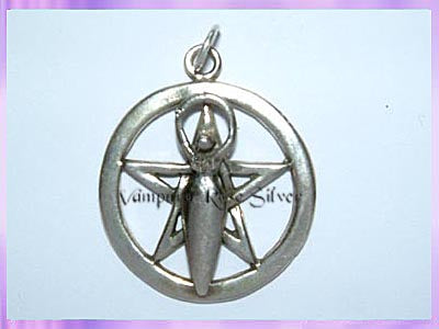 LUGOD Lunar Goddess Pentagram Pendant