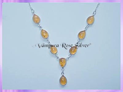 SGN3 Teardrop Amber Necklace