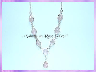 SGN3 Teardrop Rose Quartz Necklace