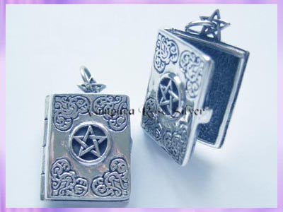Silver Book of Shadows Lockets