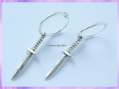 CHA16H Athame Hoop Earrings