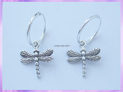 CHA60H Dragonfly Hoop Earrings - VRS