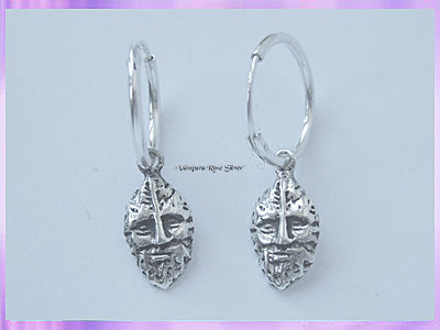 CP40-1H Green Man Hoop Earrings