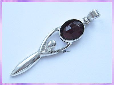 FGP3 Facetted Garnet Goddess Pendant - VRS