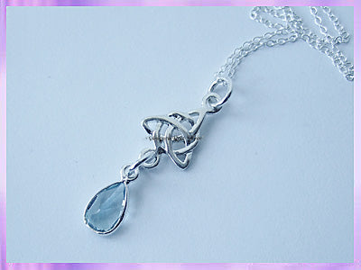 NO3C Triquetra and Blue Topaz Necklace - VRS