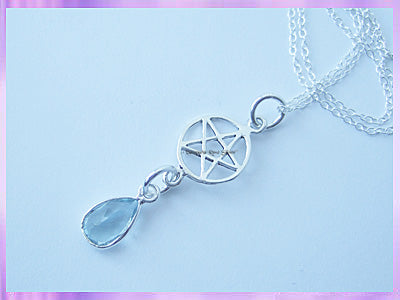 NO3P Pentagram and Blue Topaz Necklace - VRS