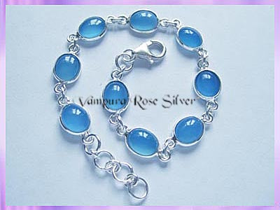 SGN2B Oval Blue Agate Bracelet