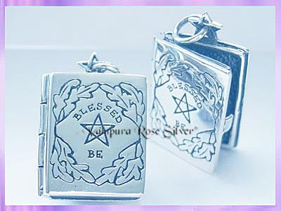WBSLP Wiccan Book of Shadows Locket, Blessed Be Pendant - VRS