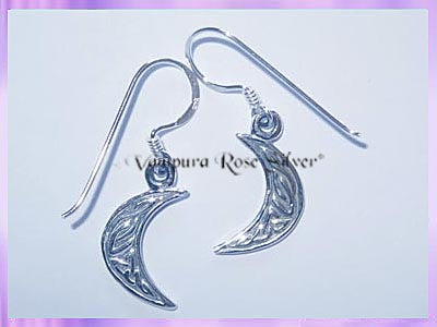 CP20-6E Celtic Crescent Moon Earrings