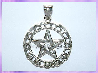 CP24-22 Moon Phase Pentagram Pendant - VRS