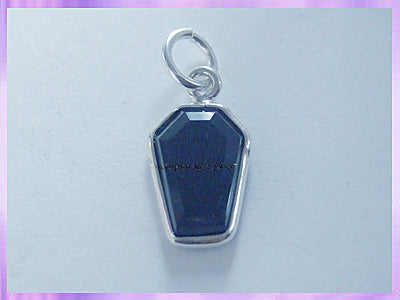 CHA83 Black Onyx Coffin Charm - VRS