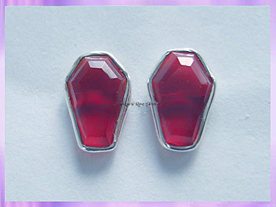 CHA84S Garnet Coffin Studs - VRS - *PREORDER ONLY*