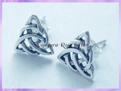 CHA8S Triple Goddess Triquetra Studs