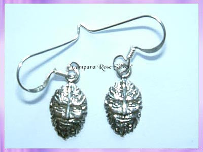 CP40-1E Green Man Earrings