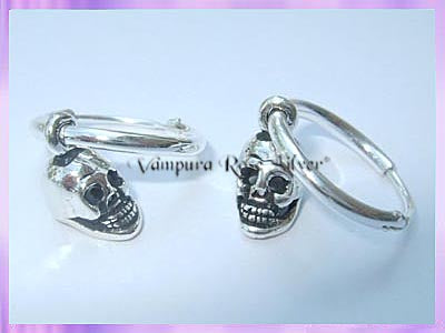 C7-1H2 Hoop Skull Earrings (Pair) - VRS