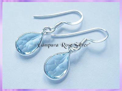 ER3 Teardrop Blue Topaz Earrings