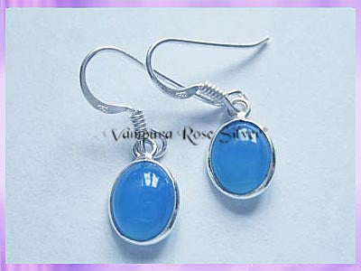 ER4 Oval Blue Agate Earrings