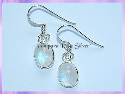 ER4 Oval Rainbow Moonstone Earrings