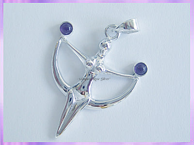 GOM1 Amethyst Moon Goddess Pendant