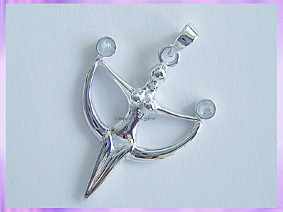 GOM2 Rainbow Moonstone Goddess Pendant