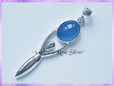 GP1 Blue Agate Goddess Pendant