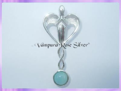 HA3 Amazonite Healing Angel Pendant