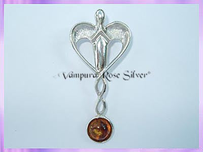HA2 Amber Healing Angel Pendant