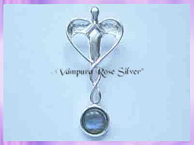 HA10 Labradorite Healing Angel Pendant