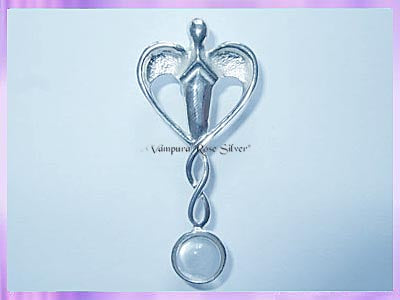 HA7 Quartz Crystal Healing Angel Pendant