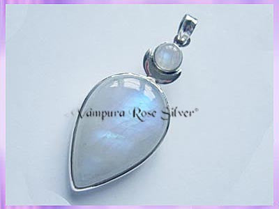 P187 Rainbow Moonstone High Priestess Pendant - *PREORDER ONLY*