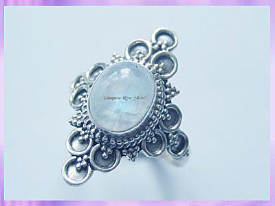 RS18 Rainbow Moonstone Ring