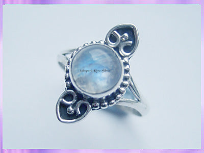 RS19 Rainbow Moonstone Planchette Ring