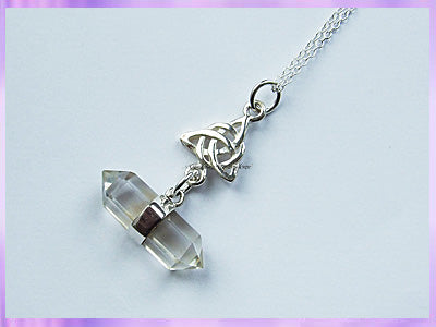 RS22CN Quartz Crystal and Triquetra Necklace - VRS