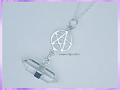 RS22PN Quartz Crystal and Pentagram Necklace - VRS