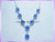 SGN2 Oval Blue Agate Necklace