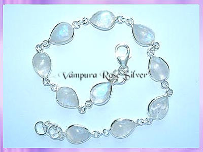 SGN3B Teardrop Rainbow Moonstone Bracelet