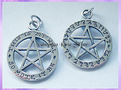SMIB  So Mote It Be Pentagram Pendant  - Theban - VRS
