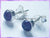 ST2 Stud Earrings - Amethyst - Round