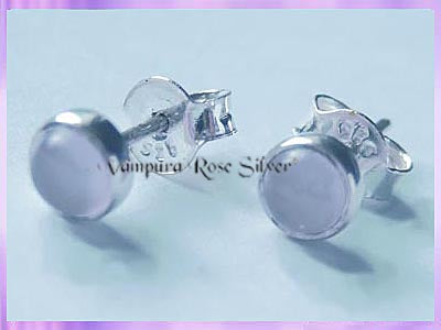 ST2 Stud Earrings - Rose Quartz - Round