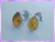 ST3 Stud Earrings - Amber - Teardrop