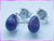 ST3 Stud Earrings - Amethyst - Teardrop