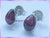 ST3 Stud Earrings - Garnet - Teardrop