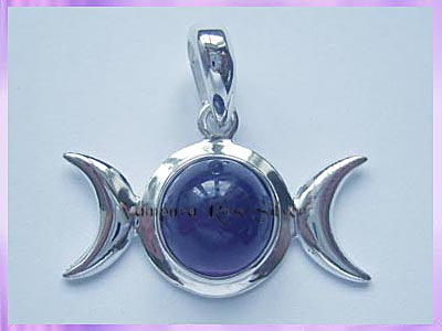 TMP3 Amethyst Triple Moon Pendant