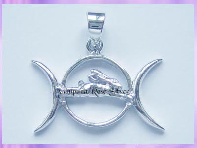 TMH1 Leaping Hare Triple Moon Pendant - VRS